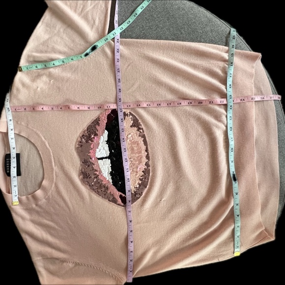 Marcus Lupfer Mia Sequin Lara Lip 100% Merino Wool Jumper - Picture 11 of 13